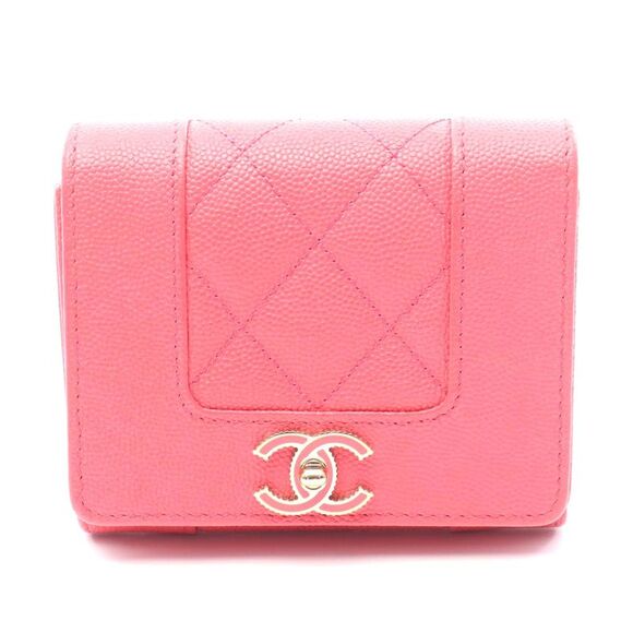Chanel Mademoiselle Mini Wallet Trifold Pink - Picture 1 of 10